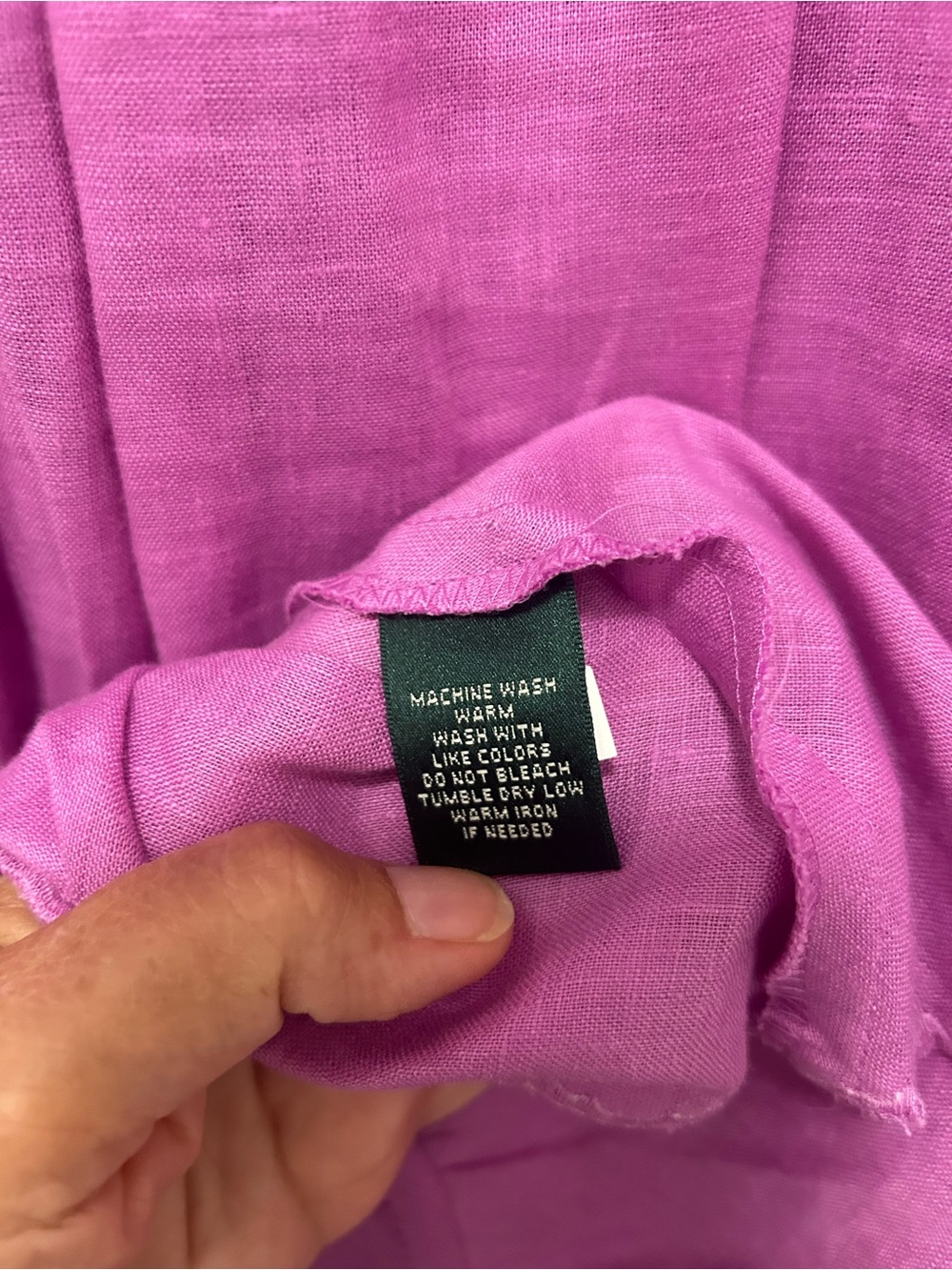 Lauren Ralph Lauren Purple100% Linen Tiered Midi Dress 16 Boho Cottagecore NWT - Picture 14 of 15